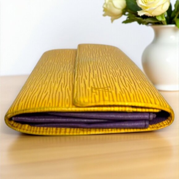 Louis Vuitton EPI Leather Porte Tresor International Tassel Yellow Wallet w/COA - Picture 5 of 10